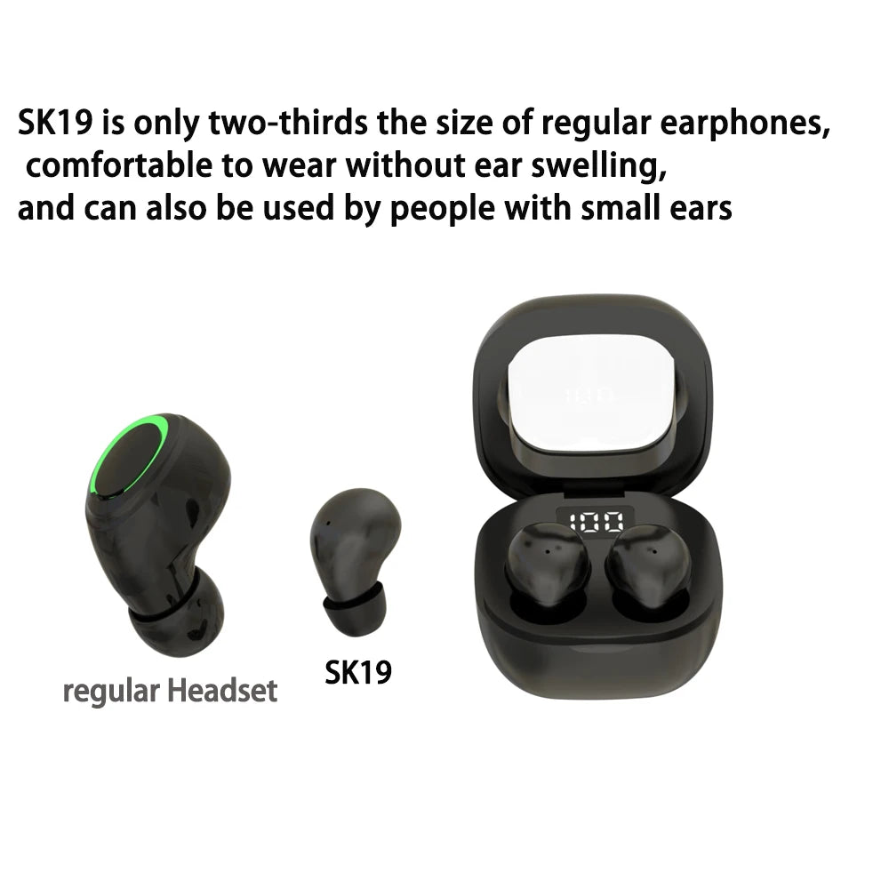 Wireless Bluetooth Headset Mini Ultra Small Sleep New Invisible Earbuds High Sound Quality Headphones Noise Reduction Earphones