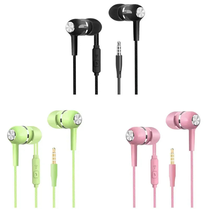 1/2/3/4pcs Universal 3.5mm Wired Headphones Sport Earbuds with Bass Phone Earphones Stereo Headset with Mic volume control
