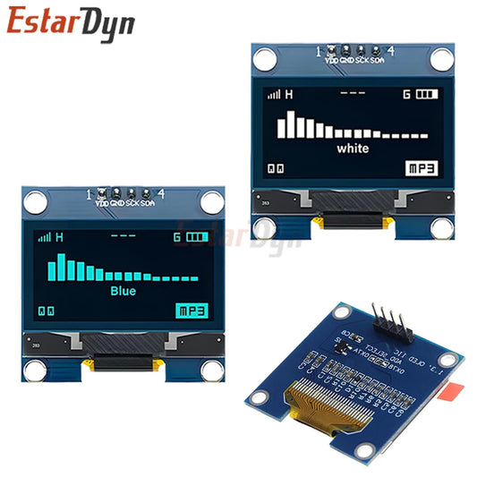 1.3" OLED LCD Display Module SH1106 128X64 IIC I2C SPI White/Blue Color Screen Breakout Board for