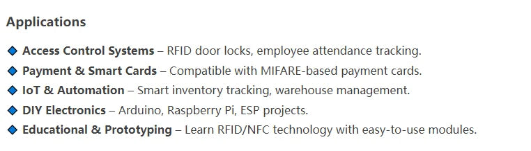 RFID IC Wireless Module MFRC-522 RC-522 RC522 IC KEY SPI Writer Reader IC Card Proximity for Arduino