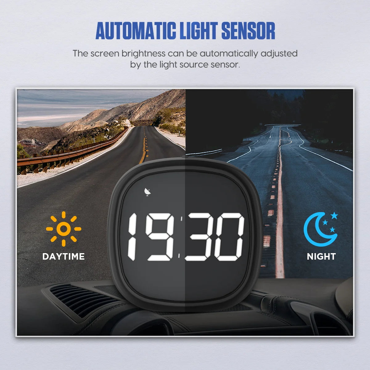 MRCARTOOL M30 Car Mini  GPS Head-Up Display Digital Hud Speedometer Overspeed Alarm Automotive Accessories Compass