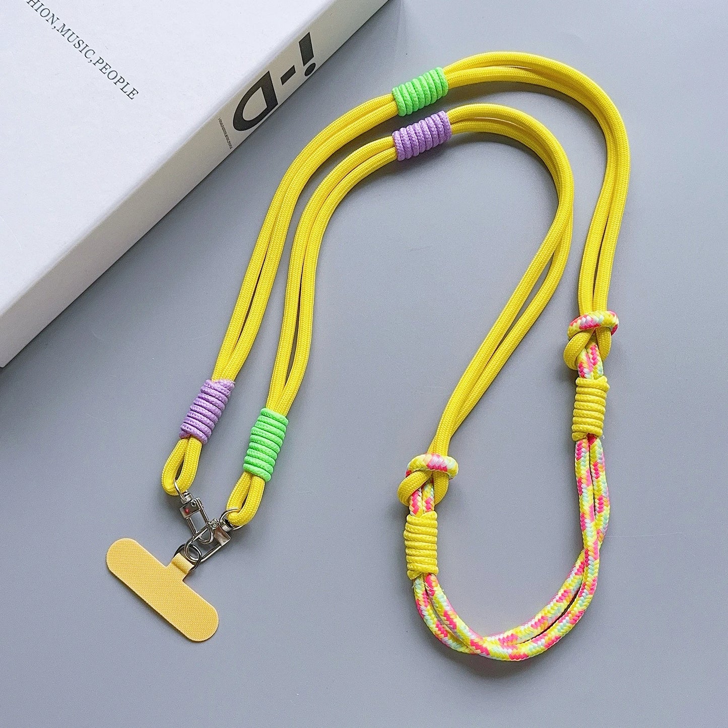 Universal Lanyard Double Color Mobile Phone Strap Fashion Safety Rope Shoulder Long Diagonal Span Trendy Accessory