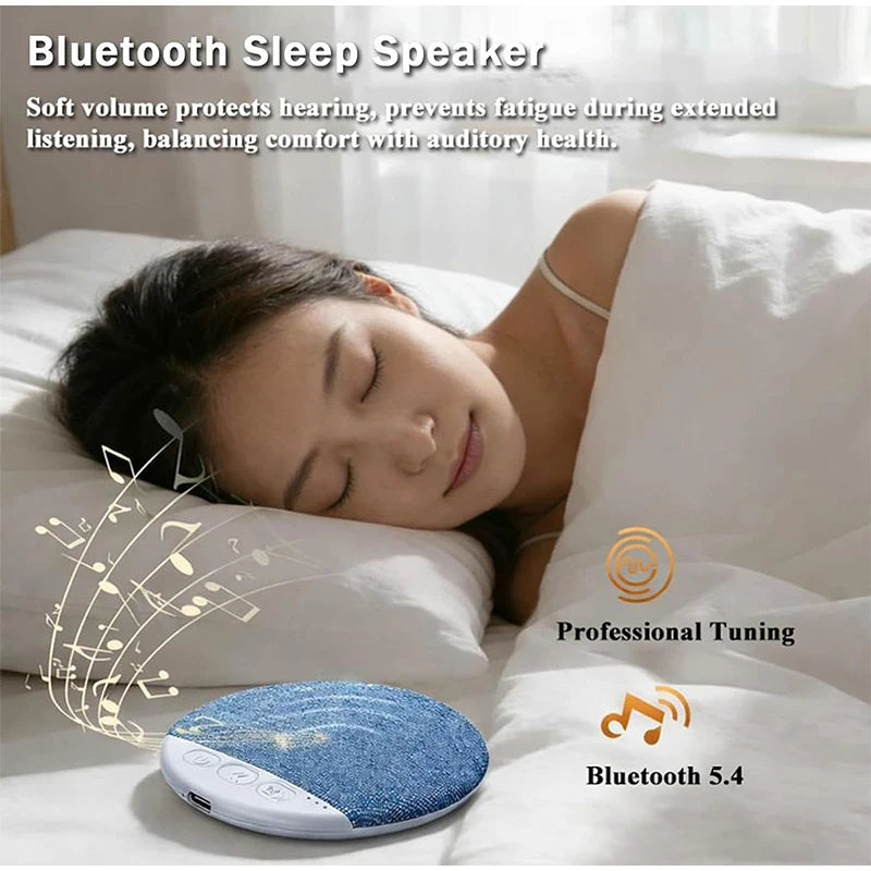 2026 Upgraded Wireless Sleep Aid Pillow Speaker Bluetooth Under Pillow Machine With White Noise 30/60/90 Min Timer Stereo Sound