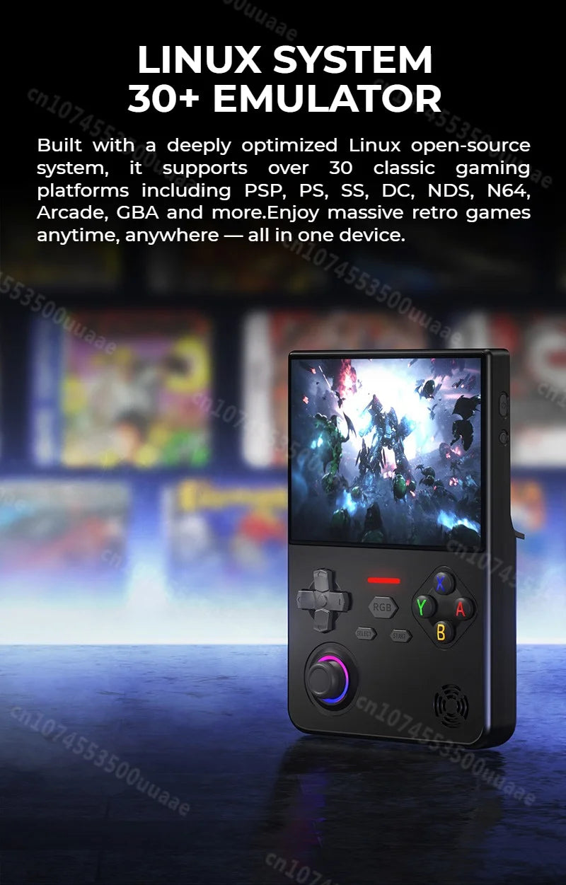 GUSGU H7 128GB Handheld Game Console Open Source Linux System 4.5" IPS Screen Portable Pocket Retro Video Game Player