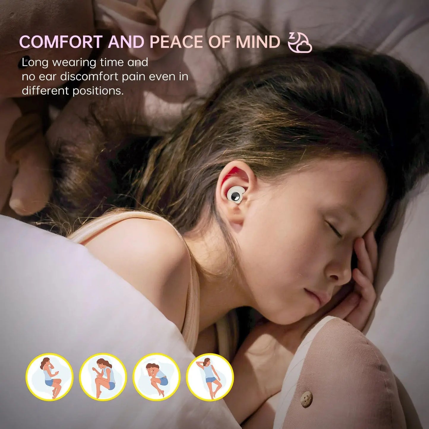 Eayburst Silicone Ear Plugs for Sleeping Ultra Comfortable Reusable Earplugs with Noise Cancelling Hearing Protection Earplug