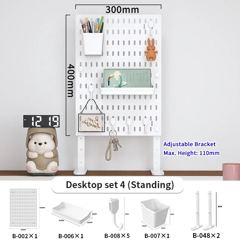 The Ultimate Modular Desk System | Plastic Pegboard Organizer Lets You Combine Hooks, Bins, Shelves & Baskets Freely