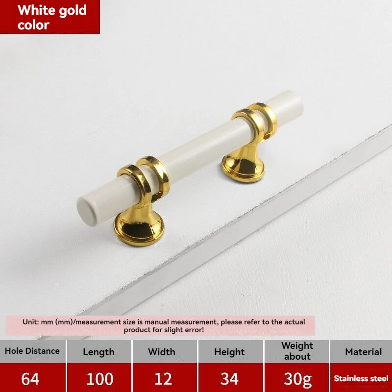 Handles Drawer Cabinet Furniture Kitchen Handles for Cabinet Knob Door Drawer Furniture Kitchen Knob Modern Simple Golden Silver