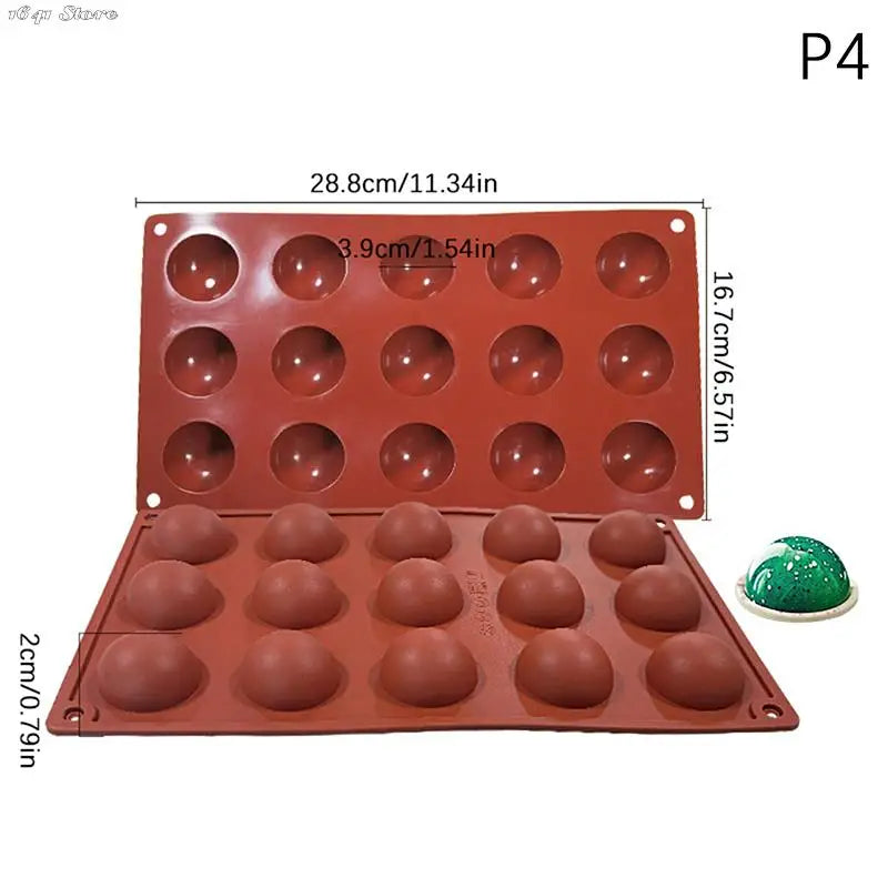 3D Ball Round Half Sphere Silicone Mold for DIY Baking Pudding Mousse Chocolate Cake Mold Kitchen Accessories Tools Cake Pudding