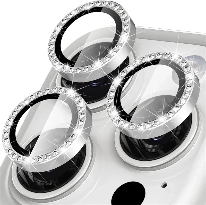 Glitter Diamond Rhinestone Camera Lens Protector for iPhone 17 Air 16 16Pro 15 14 Pro Max Plus 13 12 Mini 11 16Pro 13Pro 12Pro