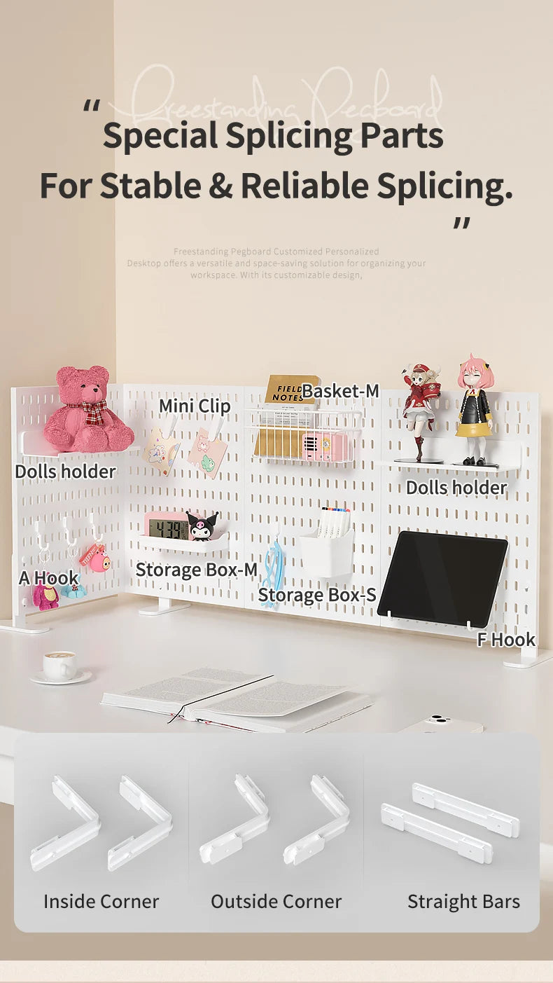 The Ultimate Modular Desk System | Plastic Pegboard Organizer Lets You Combine Hooks, Bins, Shelves & Baskets Freely