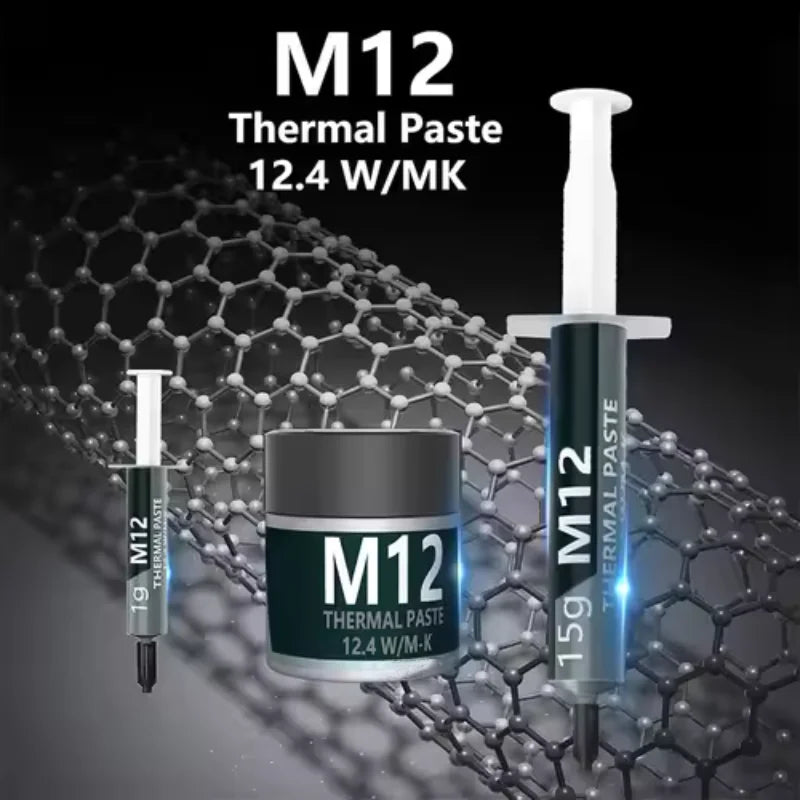 Thermal Paste Thermal Conductive Grease Paste 12.4 W/MK 1/4/8/15/30g For Game PC PS5 CPU GPU Cooling