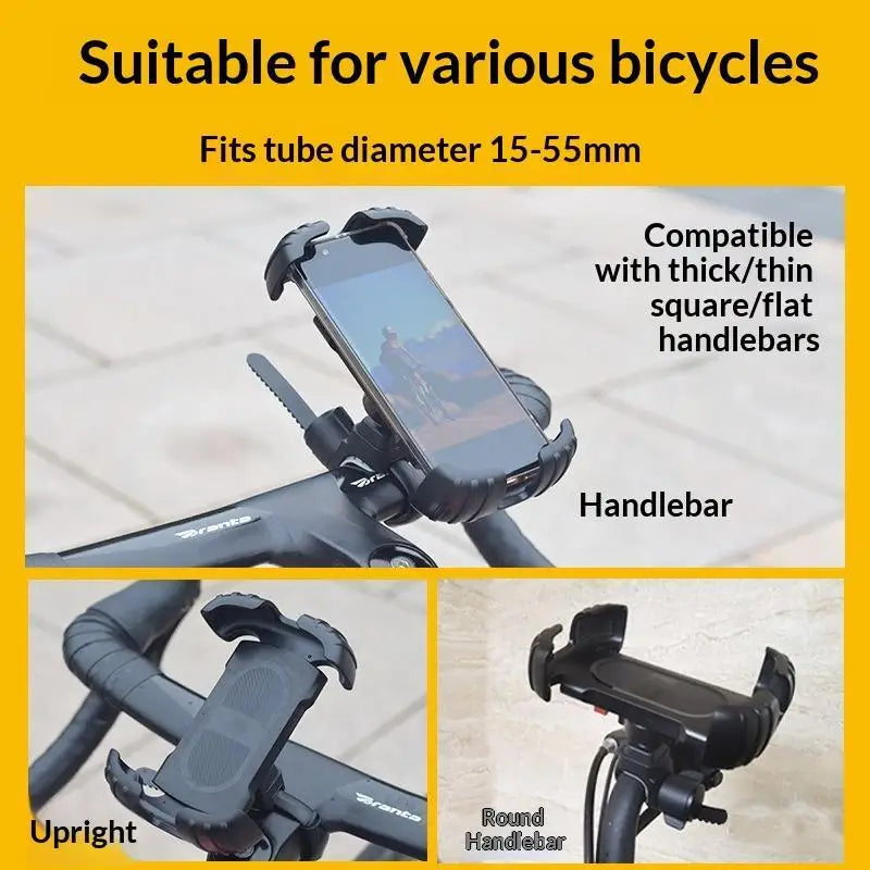 Motorcycle Mountain Bike Road Bike Stable And Adjustable 360 Rotatable Universal Mobile Phone Stand Supports