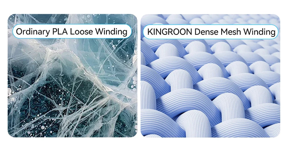 KINGROON 22LBS PETG or PLA Filament 3D Printer Filament 10 Rolls 1KG 1.75MM Eco-Friendly Good Toughness Mix Color Free Shipping
