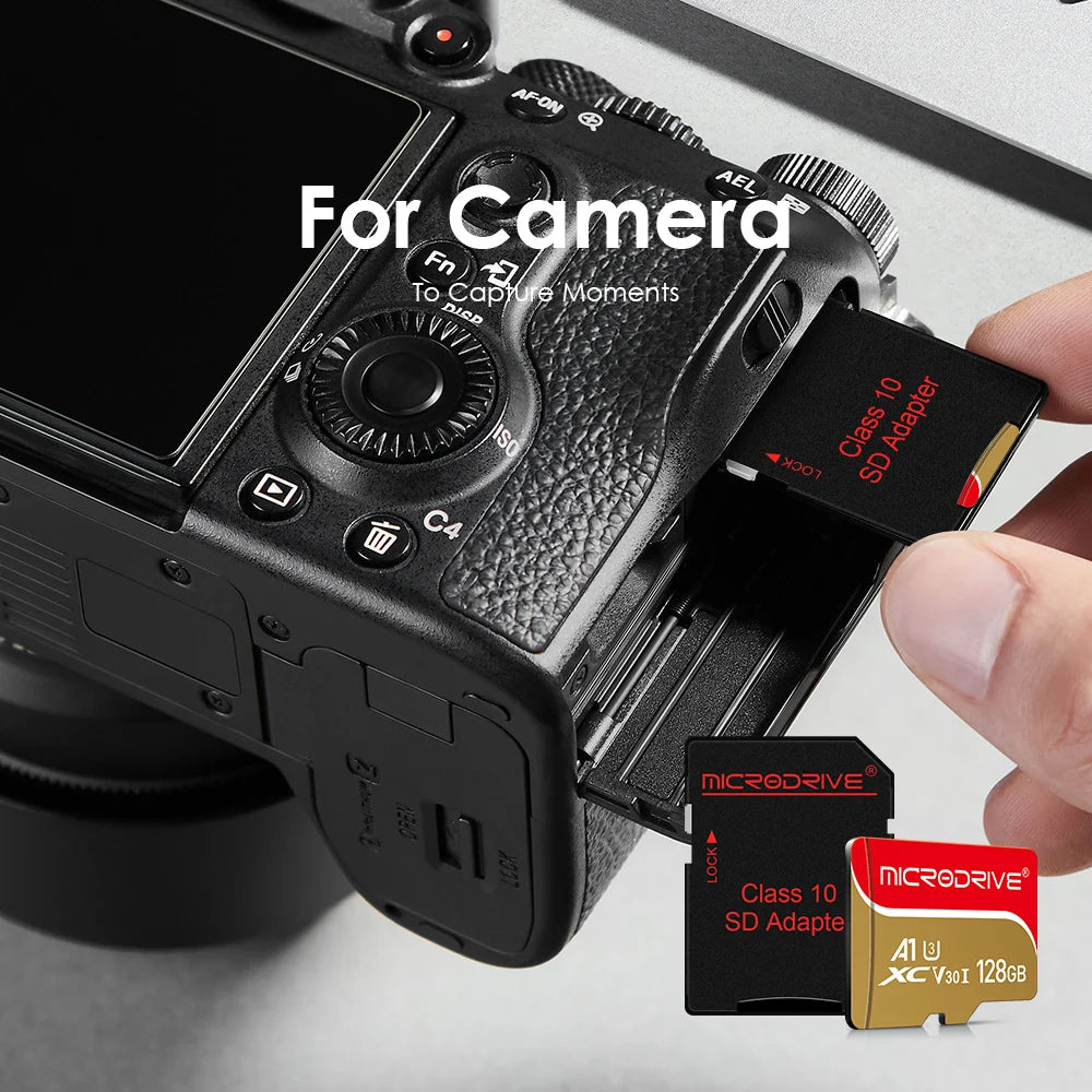 Class 10 Micro Memory Card, Mini SD Flash Card, TF Card, 128GB, 64GB, 32GB, 16GB, 256GB, For Smartphone PC