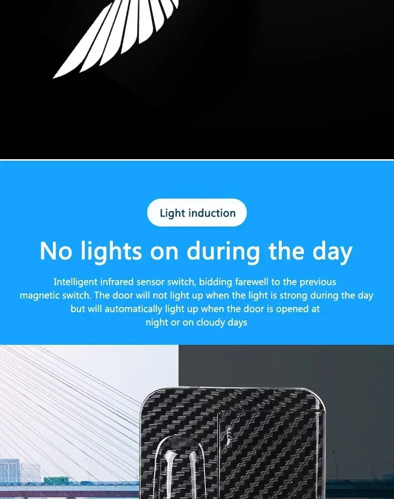 Wireless HD Laser Car Door Projector - 2/4pcs, Auto Accessory, No Wiring Required, Battery-Powered,  for Easy Night Entry
