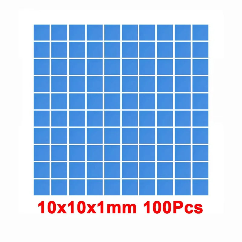 RGEEK 6W/M.K GPU CPU Heat Sink 100mm*100mm Cooling Conductive Silicone Pad Heat Sink Thermal Pad for Computer Desktop Accessory