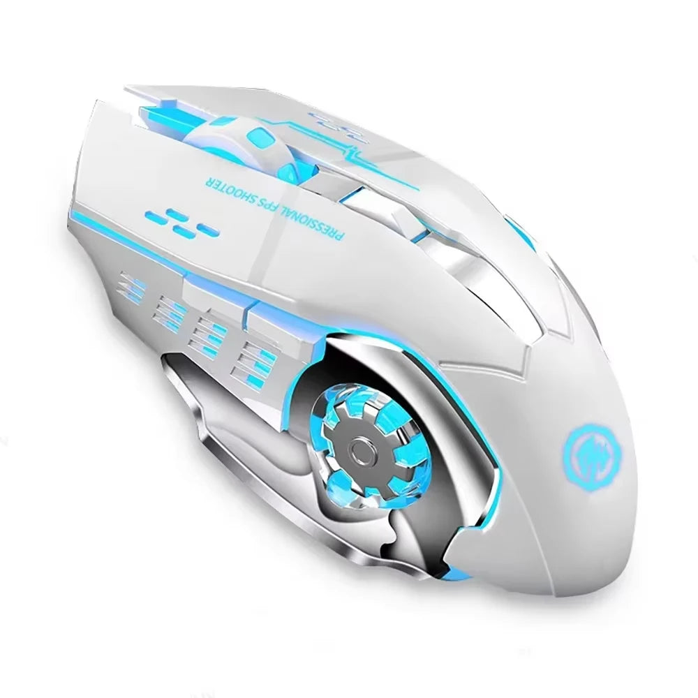 KEBIDUMEI Bluetooth Mouse 2.4G Wireless Mecha Mouse Rechargeable Gaming Backlight Mouse Ergonomic Office Mice Game Accessories