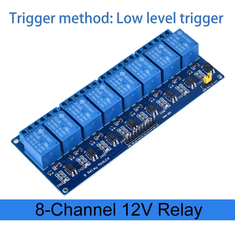 DC 5V 12V 24V 1 2 4 6 8 Channel Relay Module Board Shield with Optocoupler / High and Low Level Trigger for Arduino Raspberry