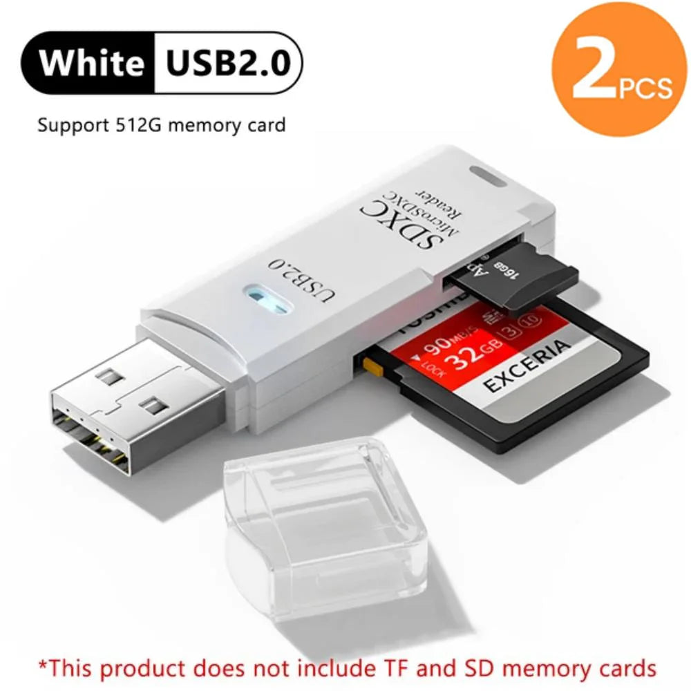 2-in-1 Multi Functional  USB 3.0 Card ReaderMiniSD TFMemoryCardReaderUSBFlashDrive CardreaderAdapter For PCLaptops Accessories