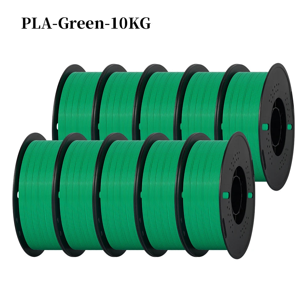 KINGROON 22LBS PETG or PLA Filament 3D Printer Filament 10 Rolls 1KG 1.75MM Eco-Friendly Good Toughness Mix Color Free Shipping