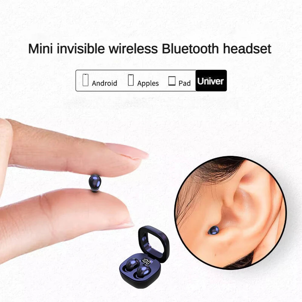 Wireless Bluetooth Headset Mini Ultra Small Sleep New Invisible Earbuds High Sound Quality Headphones Noise Reduction Earphones