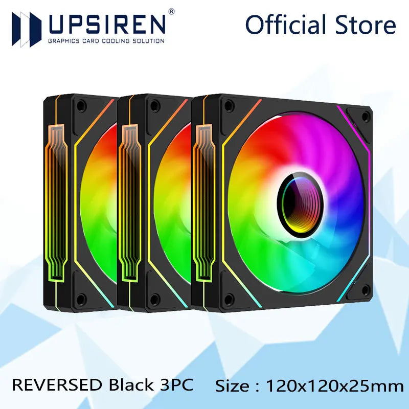 UPSIREN UF-1 PRISM 4 PRO Computer Chassis Fan 12cm ARGB 4 Pin PWM Quiet Cooling Fan 12V Large Air Volume 45CFM/600-1500RPM