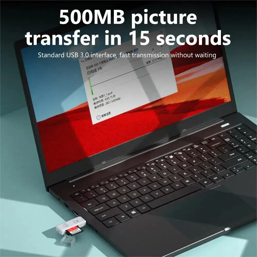 2-in-1 Multi Functional  USB 3.0 Card ReaderMiniSD TFMemoryCardReaderUSBFlashDrive CardreaderAdapter For PCLaptops Accessories