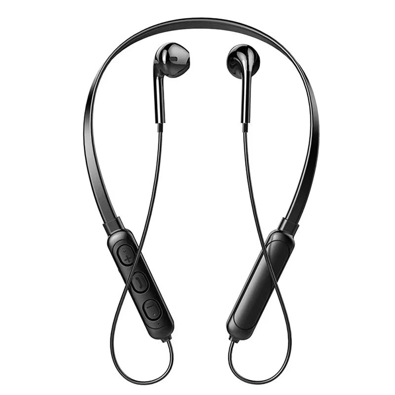Wireless 9D Bluetooth Headset Neck Hanging Stereo Noise Reduction Universal 5.0 In Ear Sports Headset Microphone For Smart Phone