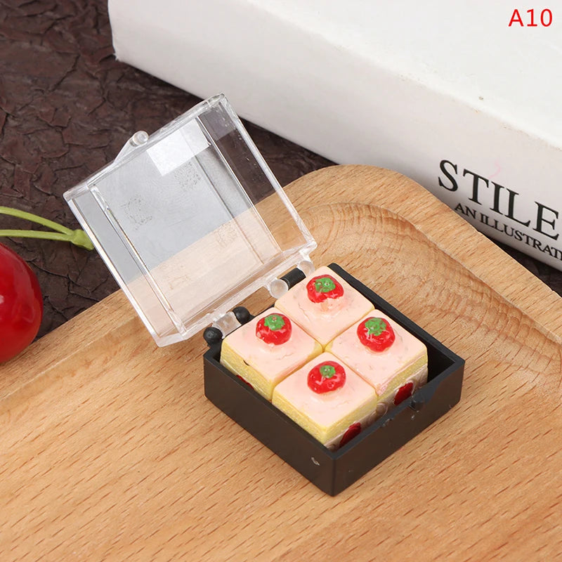 1/12 Dollhouse Miniature Accessories Mini Metal Cooking Pot with Food Simulation Kitchen Kitchenware Model Toy Doll House Decor