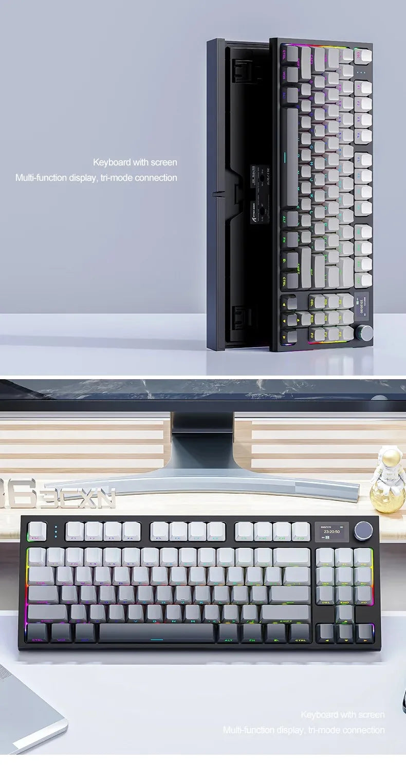 ATTACK SHARK K86 RGB 75% Wireless Gasket Mechanical Keyboard,3-Mode Bluetooth5.0/2.4G/USB-C Hot Swappable Gaming Keyboard