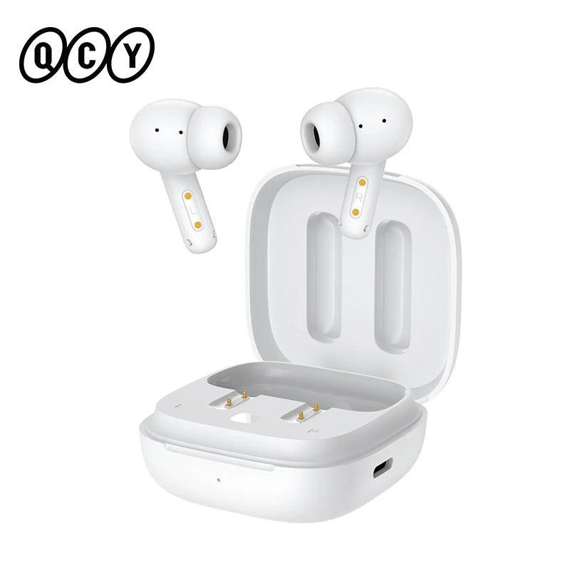QCY T13 ANC Active Noise Cancelling Wireless Earbuds Bluetooth 5.3 Headphones 4 Mics ENC Clear Calls Earphones 30H Playtime IPX5