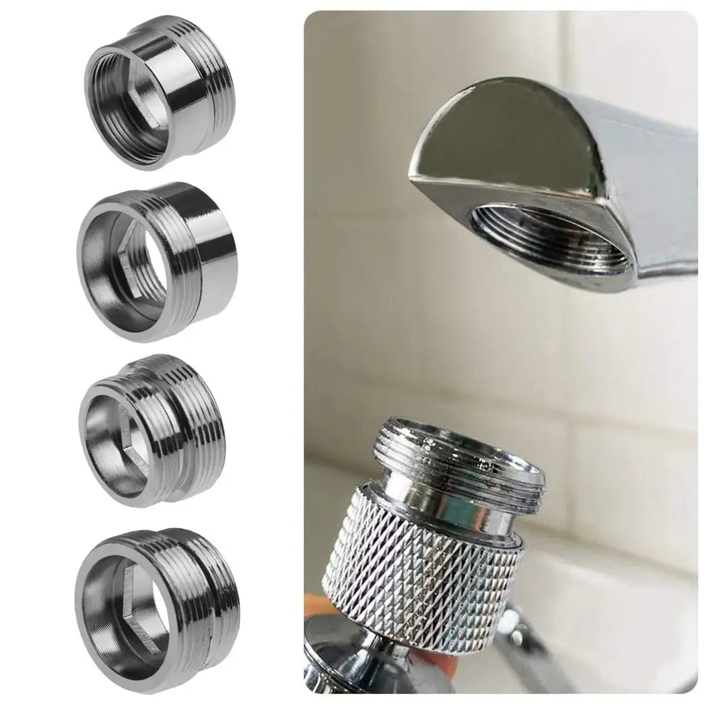 16/18/20/22/24/28/mmto22mm Tap Aerator Connector with Gasket Metal Outside Inside Thread Water Saving Adaptor for Kitchen Faucet