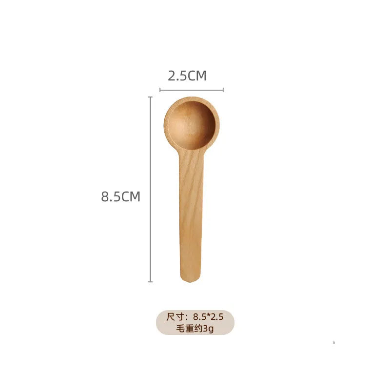 5Pcs Mini Wooden Spoons Kitchen Cooking Seasoning Honey Bean Salt Spice Jars Measuring Scoops Coffee Tea Spoon Tableware