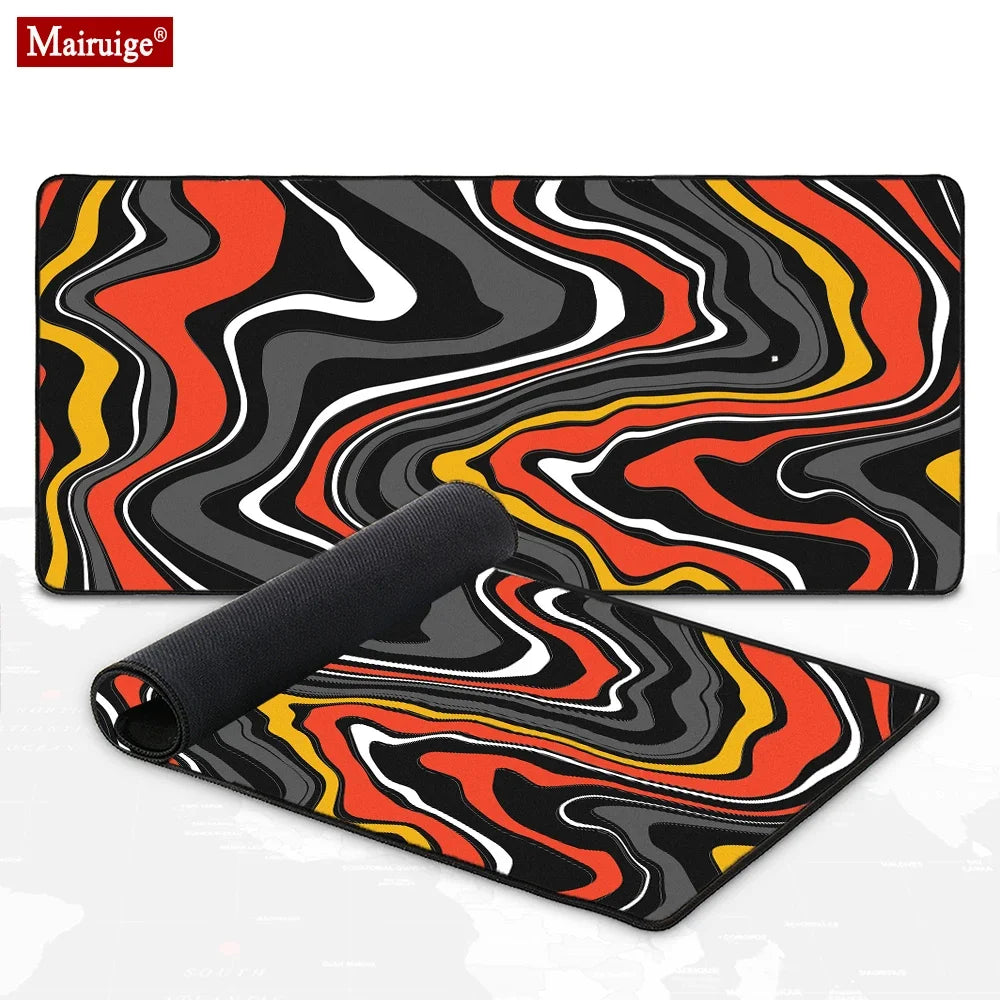 Large Anime Mouse Pad Non-Slip Extended Gaming Desk Mat with Rubber Base And Stitched Edge Kawaii Keyboard Mat for Laptop Gamer