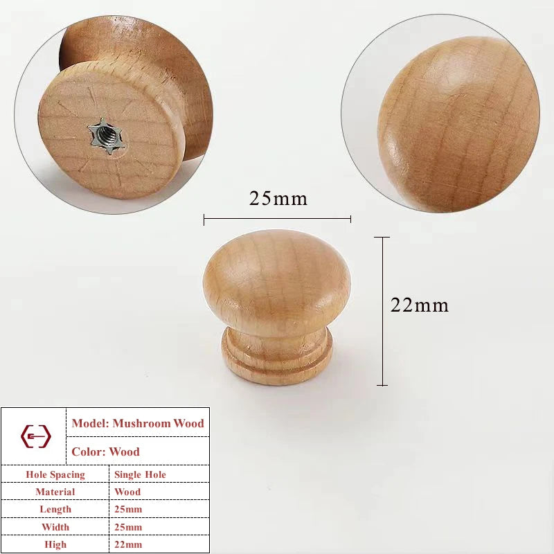 Beech Wooden Cabinet Handles Walnut Solid Wood Furniture Kitchen Door Handle Wardrobe Cupboard Drawer Knobs Hardware Pull Handle