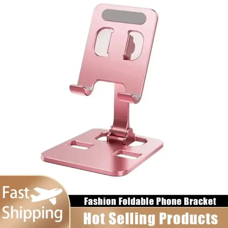 Universal Mobile Phone Holder Foldable Desk Phone Holder Mount Stand For iPhone 12-16 Tablet Desktop Aluminum Alloy Holder