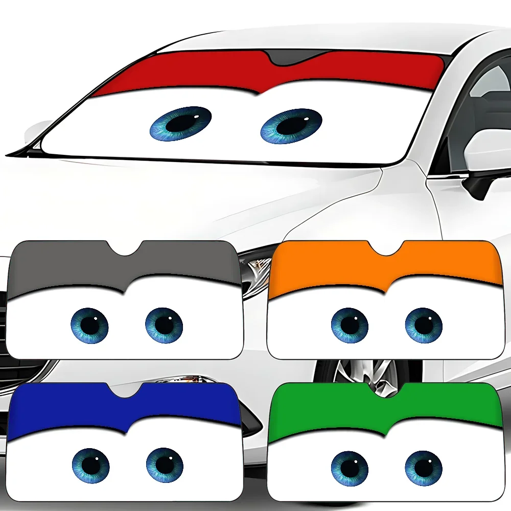 Car Solar Protection 4 Colors Eyes Heated Windshield Sunshade Car Window Windscreen Cover Sun Shade Auto Sun Visor Car-covers