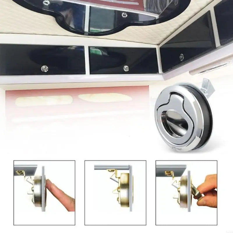 G2TA 61mm Diameter Flush Pull Slam for Latch Embedded Lift Handle for Latch for RV Mo