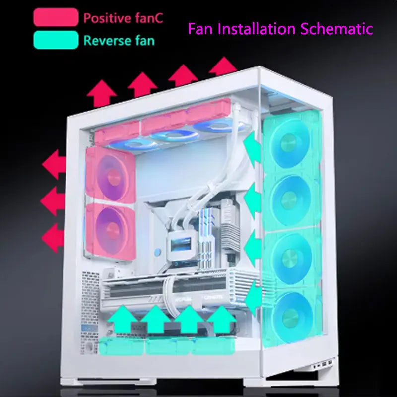 UPSIREN UF-1 PRISM 4 PRO Computer Chassis Fan 12cm ARGB 4 Pin PWM Quiet Cooling Fan 12V Large Air Volume 45CFM/600-1500RPM