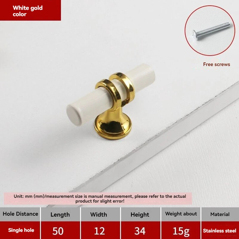 Handles Drawer Cabinet Furniture Kitchen Handles for Cabinet Knob Door Drawer Furniture Kitchen Knob Modern Simple Golden Silver