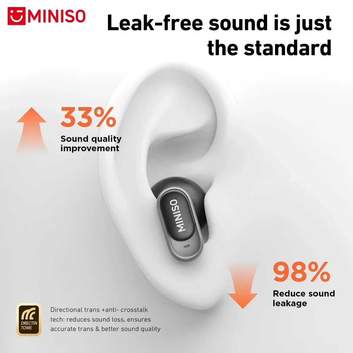 MINISO MS105 Bluetooth Earphone In-Ear Earbuds Soft Earbuds Wireless Headphones Waterproof IPX5