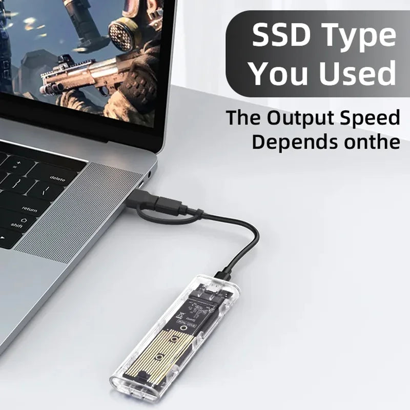M.2 NGFF/NVME to USB3.0 Mobile Hard Disk Case SATA SSD Type-C 5Gbps Enclosure Adapter