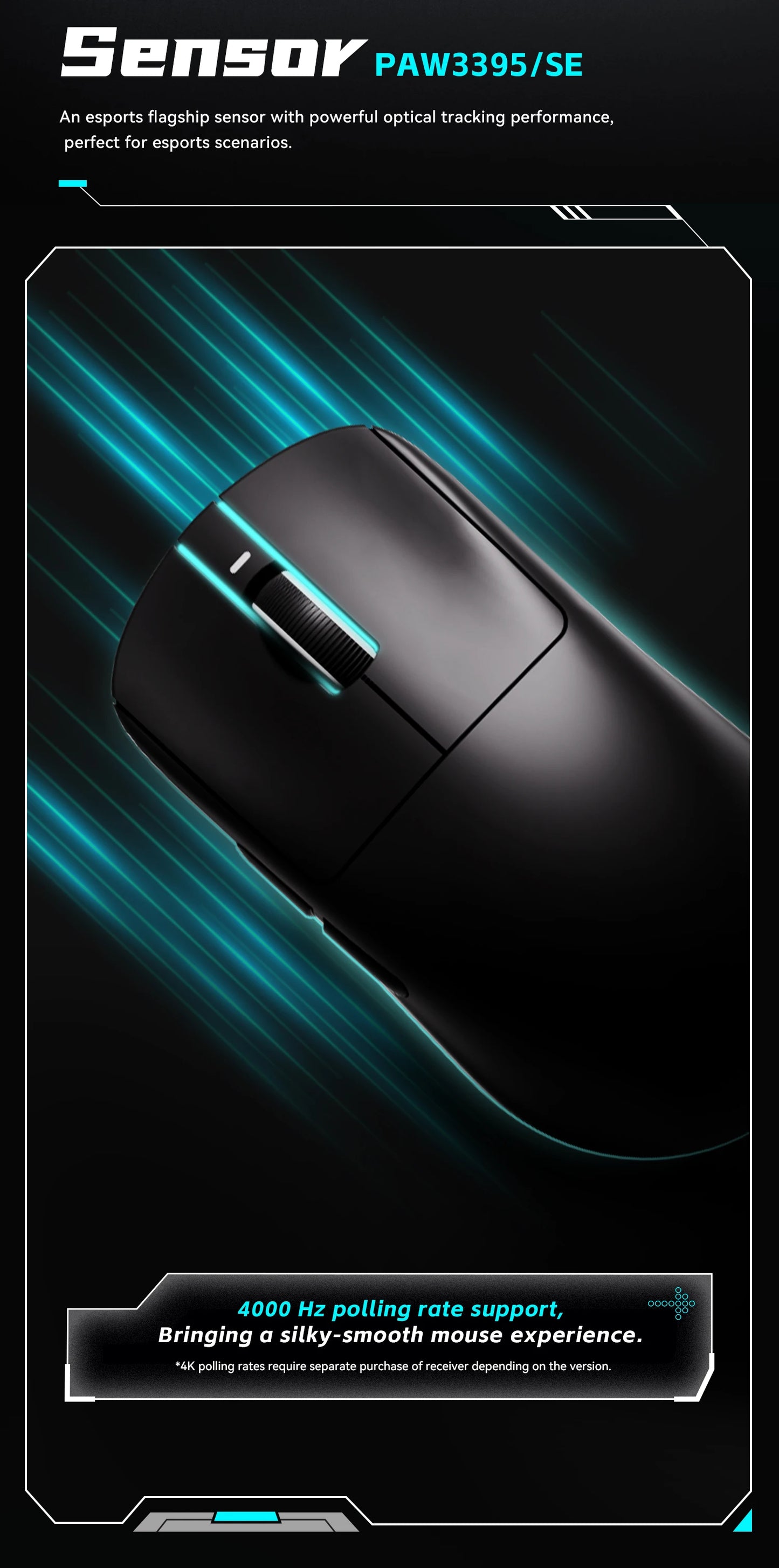 VXE Dragonfly R1 Wireless Mouse PAW3395 Sensor Nordic 52840 2KHz FPS Game Mouse Intelligent Speed Low Delay Game Office