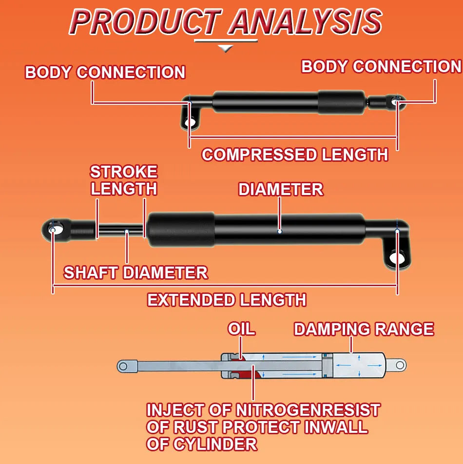 2015-2022 Tailgate Lift Support For Nissan Navara Np300 D23 Frontier 2016 2017 2018 2019 2020 Accessories Gas Damper Spring Bar