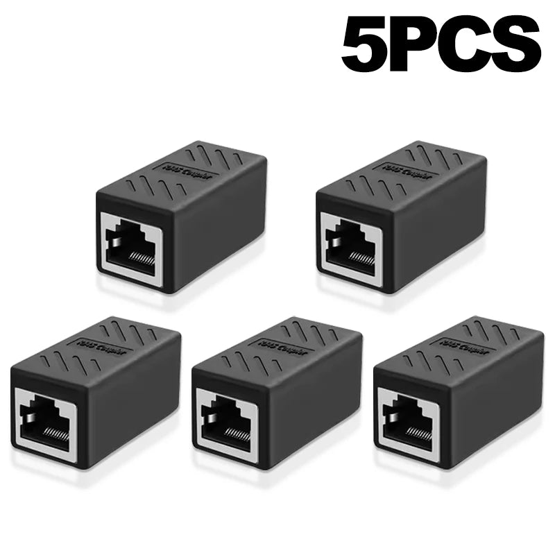 RJ45 Coupler Cat7 Cat6 Ethernet Adapter Gigabit Interface Network Extender Convertor Female to Female Connector Extension Cable