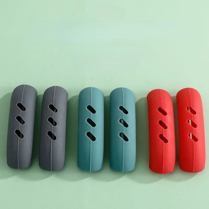 1-2pcs Grip Silicone Pot Holder Sleeve Heat Resistant Pot Glove Pan Handle Cover Grip Kitchen Tools Kitchen Gadgets