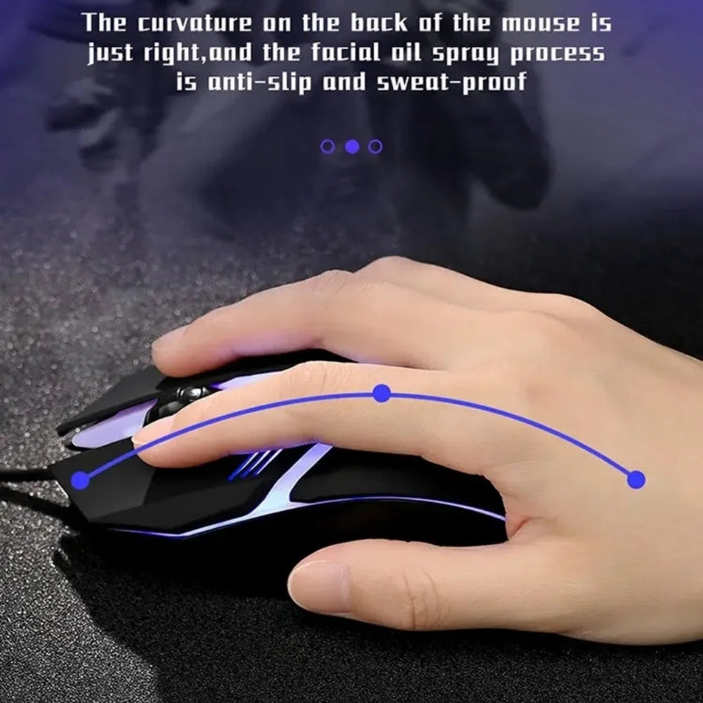 USB RGB Breathing Light Effect Gaming Mouse Wired Mouse Mice Professional Optical Wired Mouse For Computer Laptop PC Home Office