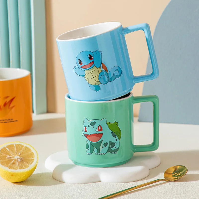 New Cartoon Pokemon Pikachu Mug Breakfast Milk Cup Cute Drink Tableware Ceramic Coffee Cup Gift Dessert Kawaii Drinkware Kitchen