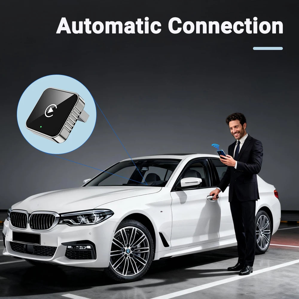 XUDA 2 in 1 Wired to Wireless CarPlay Android Auto Adapter for OEM Car Stereo With USB Dongle Mini Box Plug and Play Bluetooth