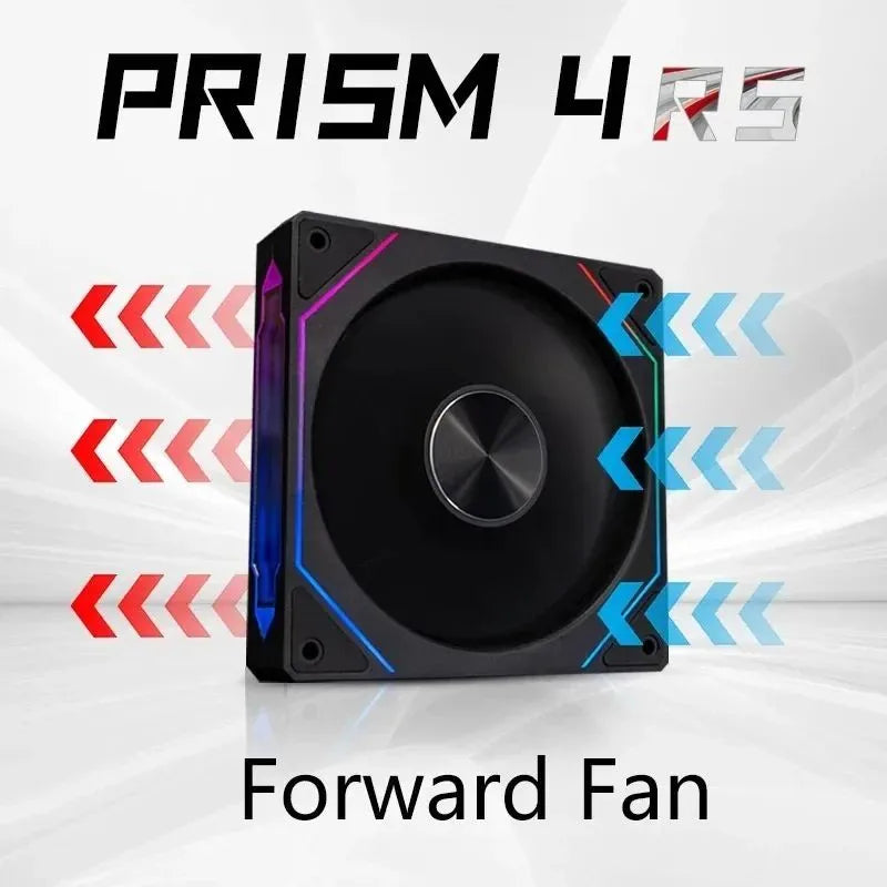 LDPCSJ PRISM 4 RS 12cm ARGB 4 Pin Computer Case Fan Quiet Cooling 12V Large Air Volume 1200RPM for Desktop Gaming PC Build